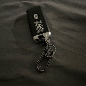 Rolls Royce Black and Silver Key Fob